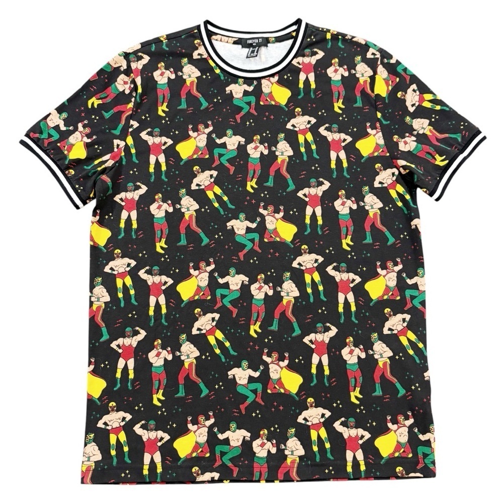NWT F21 Men Luchador Ringer Tee